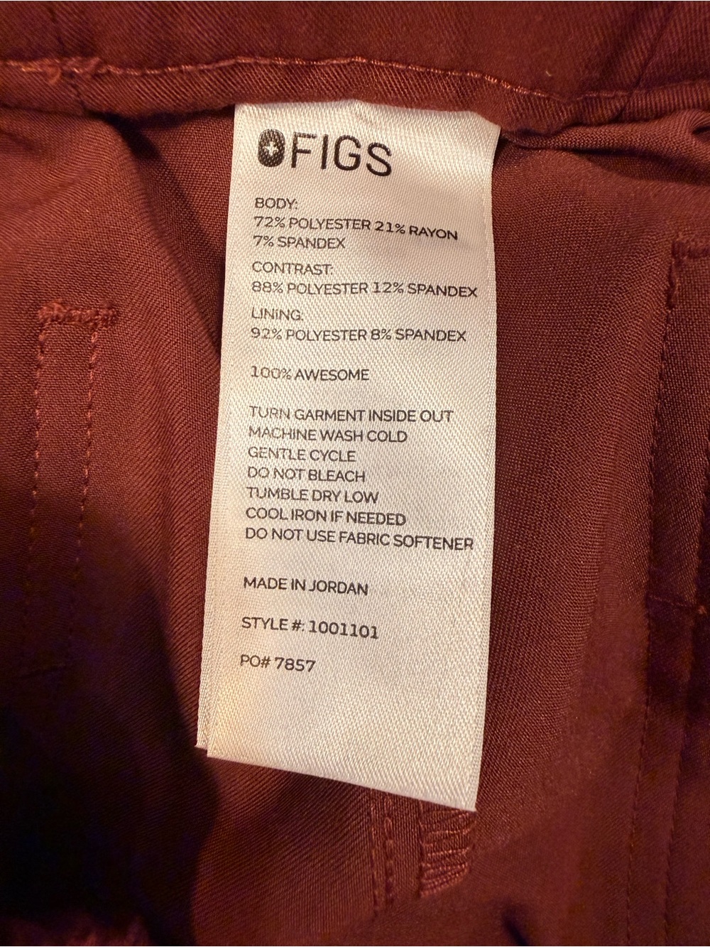FIGS Walnut Scrub Set - Women’s Large Catarina & Large Uman - Picture 9 of 9